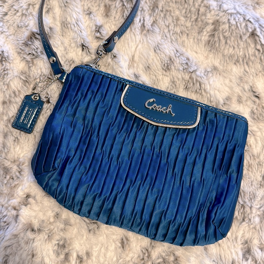 Coach Satin Ruched Wristlet